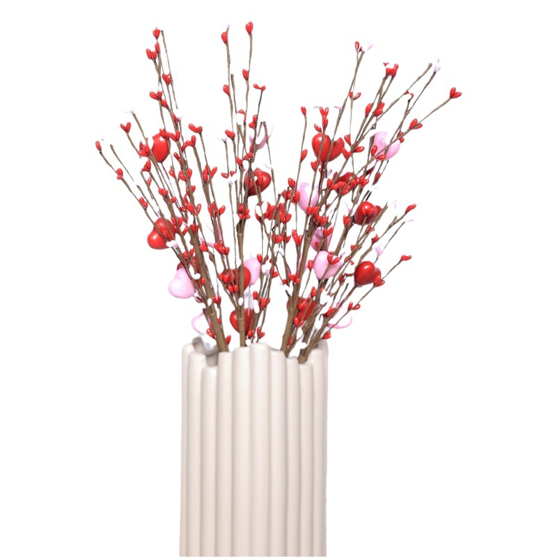 Flor simulada sensación de alta calidad, espuma de pe realista, sauce plateado, Tanabata, ambiente del día de San Valentín, decoración, flor falsa, spot al por mayor