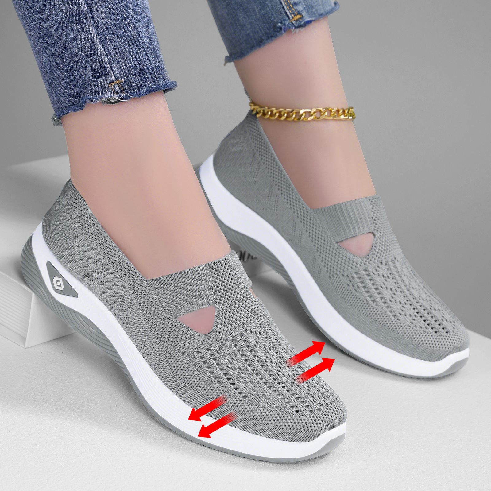 Zapatos Zapatos de mujer Nuevos zapatos casuales Zapatos de moda para mujer Zapatos de tela transpirables de Beijing antiguo Fabricante transfronterizo Dropshipping Zapatos de mamá