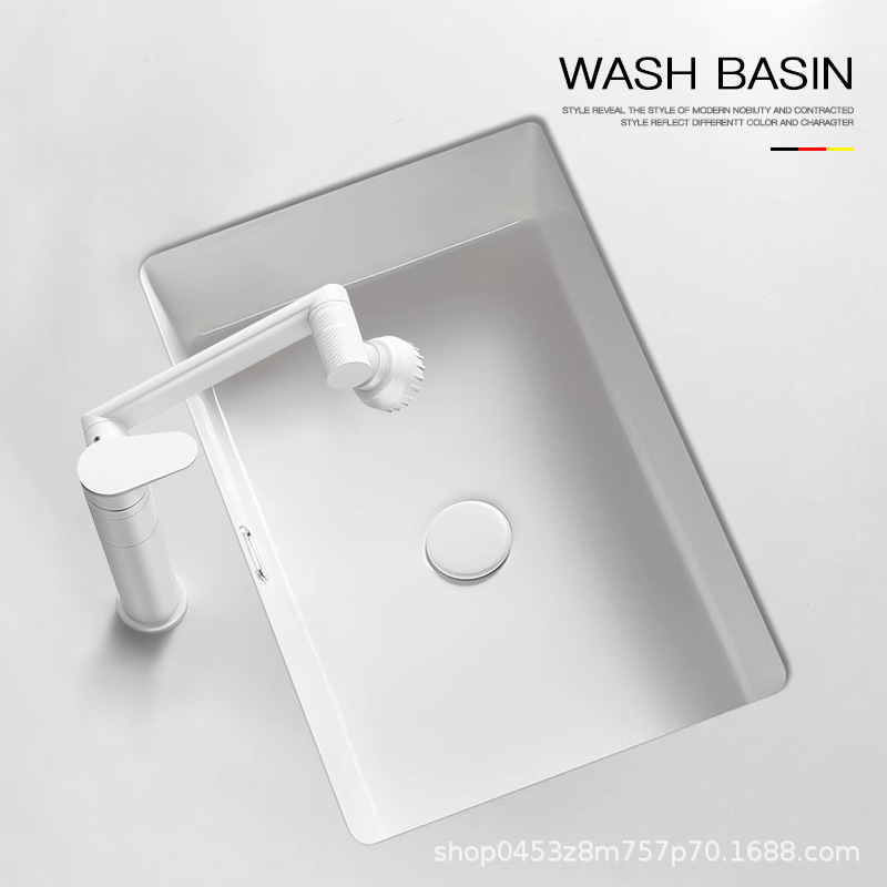 lavabo de cerámica de gran capacidad con base plana cuadrada debajo de la mesa lavabo de mano incrustado lavabo único lavabo de balcón lavabo para uso doméstico