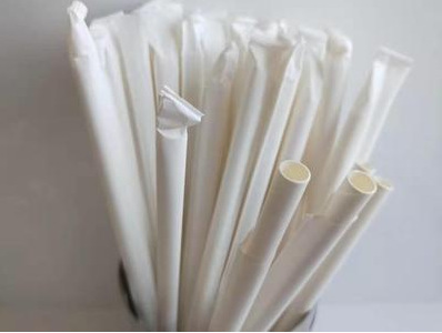 Desechable engrosada bolsa de papel de 4 capas de gran diámetro en Punta boca papel paja tubo recto bebida leche té paja 12MM