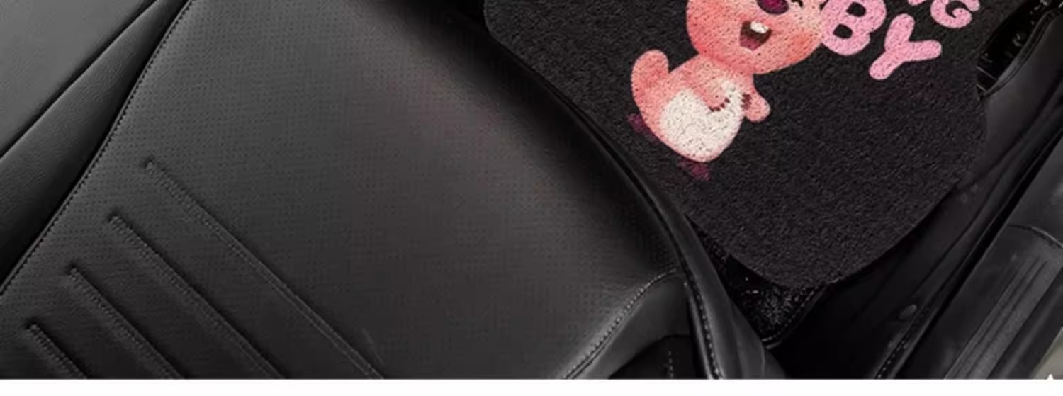 Cartoon cute animation car mat non-slip silk ring girl car anti-dirty foot mat universal monolithic car wear-resistant floor mat