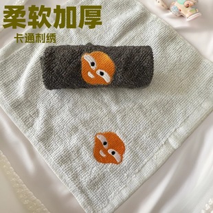 Genuine Embroidered Square Cleaning Cloth, Absorbent and Lint-Free, Small Square Thickened Cleaning Towel for Wiping Tables