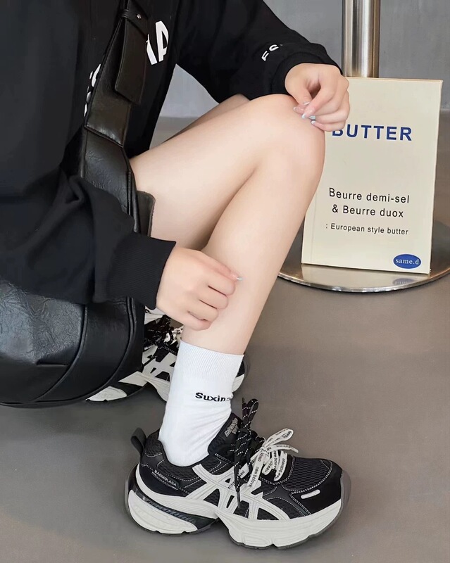 真皮厚底时尚老爹鞋女2025秋季新款小个子增高百搭网面休闲运动鞋|undefined