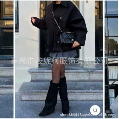 2024 женская повседневная двубортная куртка сплошного цвета новый стиль оптом