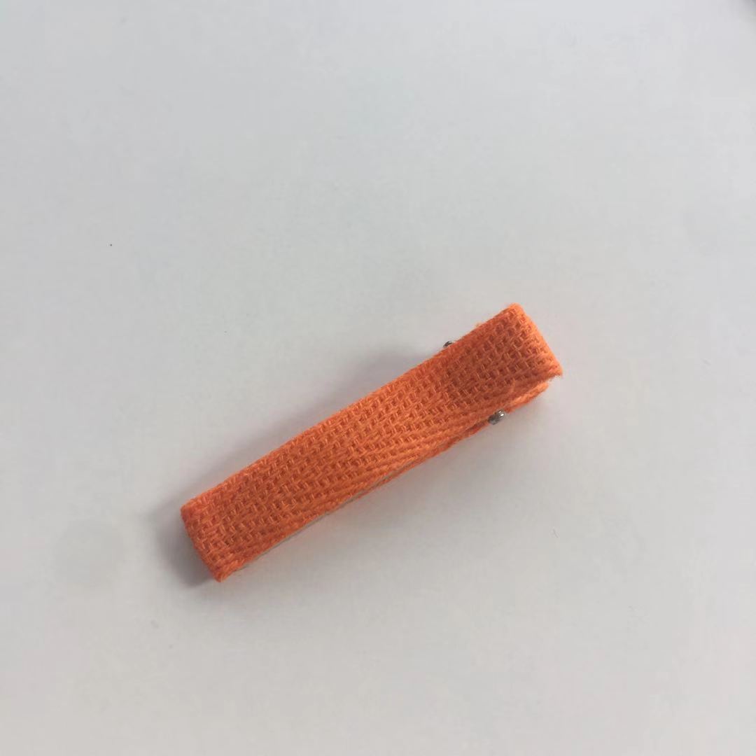 子供のヘアピン工場供給キャンディーカラーのヘリンボーン綿布オールインクルーシブダブルフォークカモノハシクリップ女の子アクセサリー卸売印刷