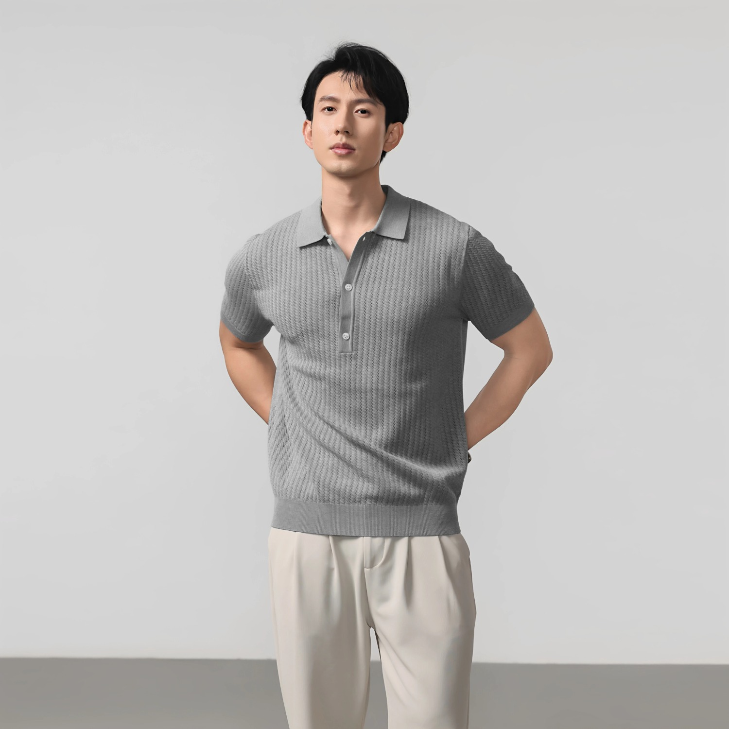 Camisas de punto de estilo antiguo, camisetas de manga corta, camisetas de hombre, texturas de verano comerciales, fábrica transfronteriza al por mayor