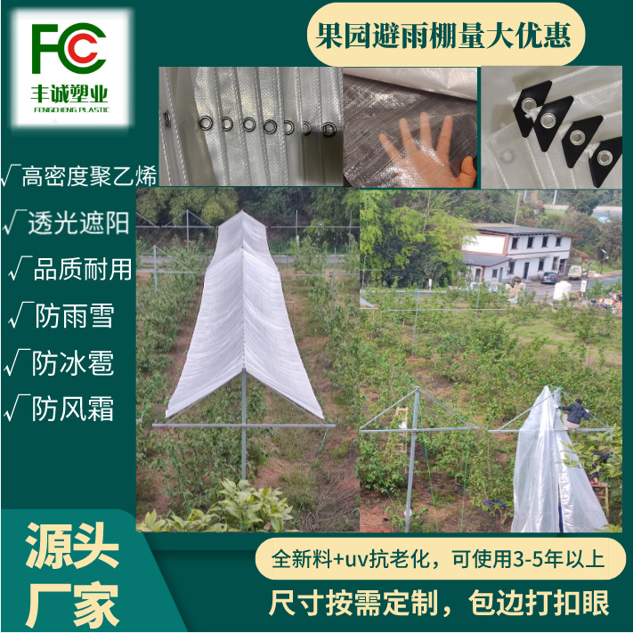 车厘子苹果桃防雨棚布果园避雨棚防水布抗风防霜防雨现货2*12.5