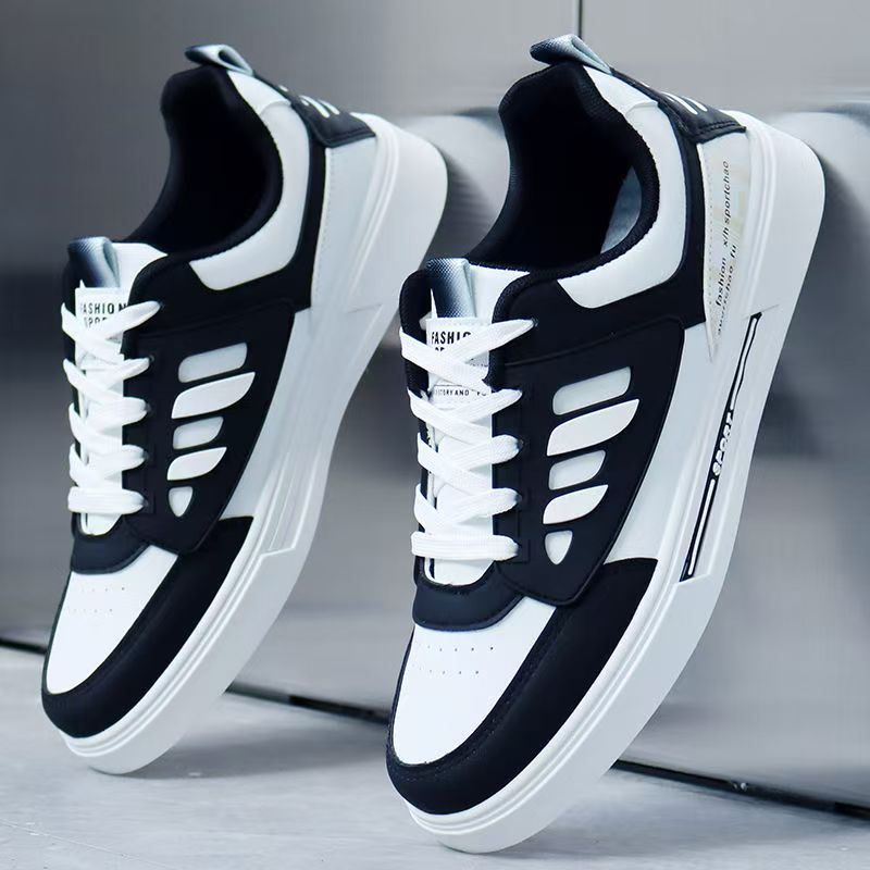 2025 Spring New Shoes Men's White Shoes Korean Style Trendy Shoes Versatile Casual Men's Shoes Sports Breathable Sneakers Cross-Border