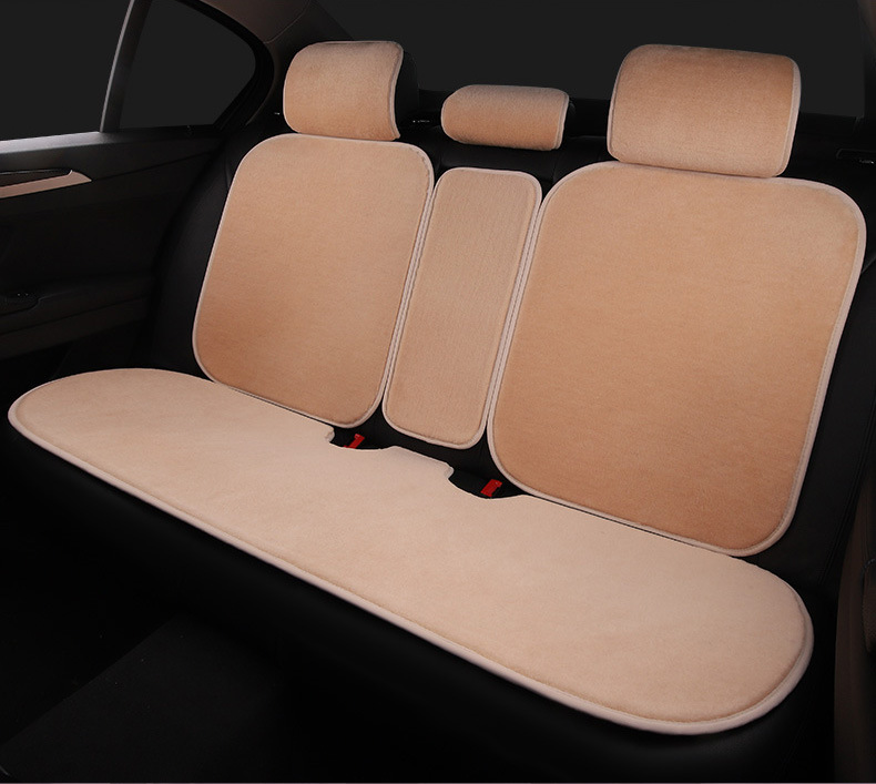 2024 Pure Wool Car Cushion Winter Short Plush Warm Non-Slip Cashmere Plush Cushion Car Cushion Universal Cushion Chair Cover