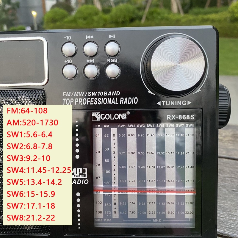 Exportación transfronteriza al por mayor retro multifuncional altavoz solar bluetooth AM / FM / SW1 - 8 banda enchufe multifuncional