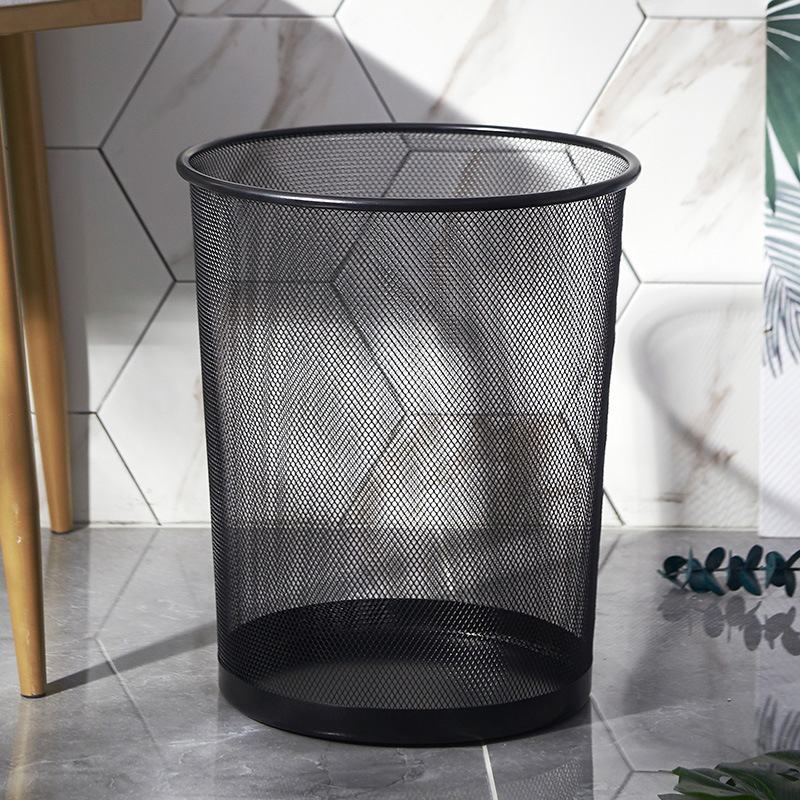 Trash Can Wholesale Iron Mesh Large Size Home Living Room Creative Kitchen Simple Modern Toilet Office Use