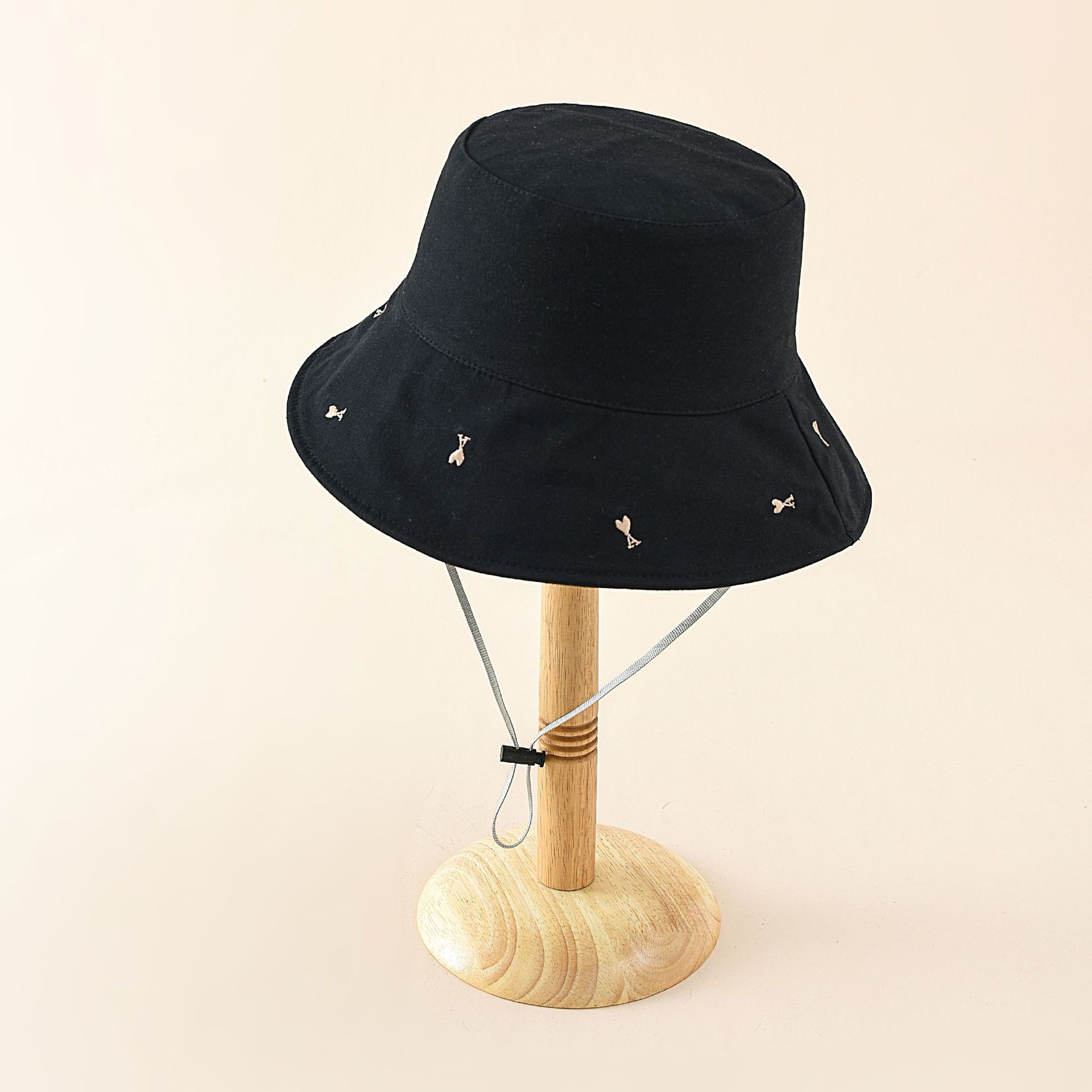 Sombrero de verano de las mujeres sombrero de pescador Delgado moda coreana primavera y otoño bordado de doble cara protección solar sombrero de sol moda