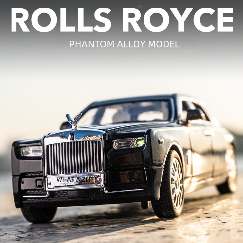 Trade 1:24 Phantom Alloy Model Car Car Accent Children's Toy Car Simulation Car Model Wholesale Live Streaming