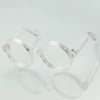 Plastic round-transparent flat light