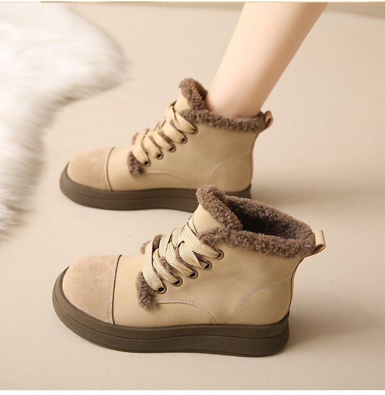 2023 Herbst/Winter Heißer Verkauf Songgao Untere Gummi Kurze Röhre Künstliche Kurze Plüsch Mode Stiefel mit Niedrigen Absätzen_voghion.com