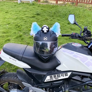 Stereo Blue Cat Ear Helmet Decoration Motorcycle Helmet Accessories