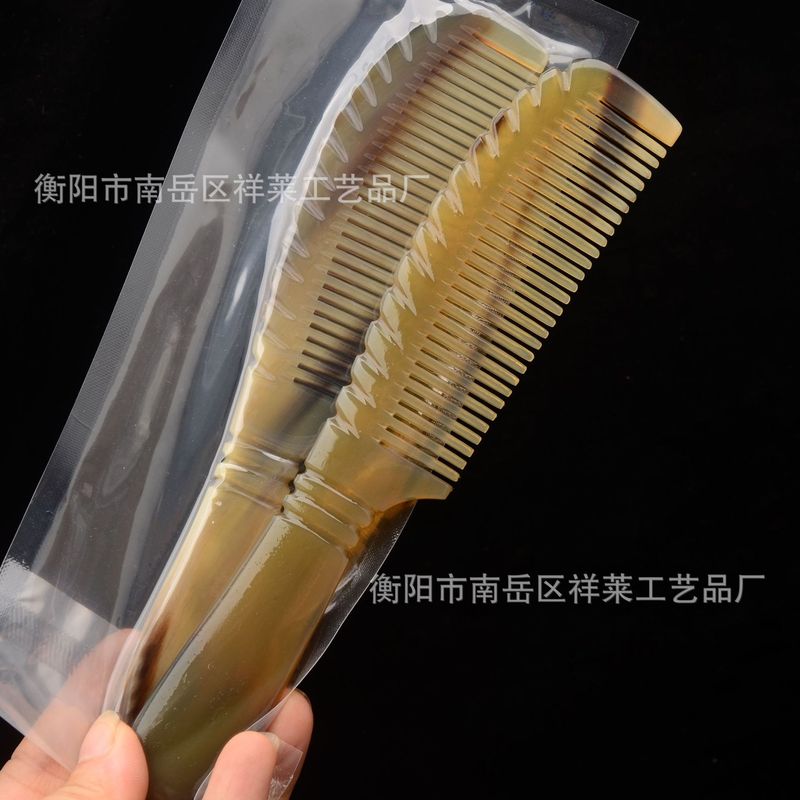 メーカー卸売り牛角櫛精品男性彫刻髪ストレートスタイル家庭用プレゼント天然牛角櫛|undefined