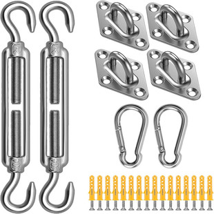 304 Stainless Steel Accessories Diamond Door Buckle Flower Basket Screw Sunshade Sail Sunshade Net Canopy Accessories Four Corner Sunshade Sail