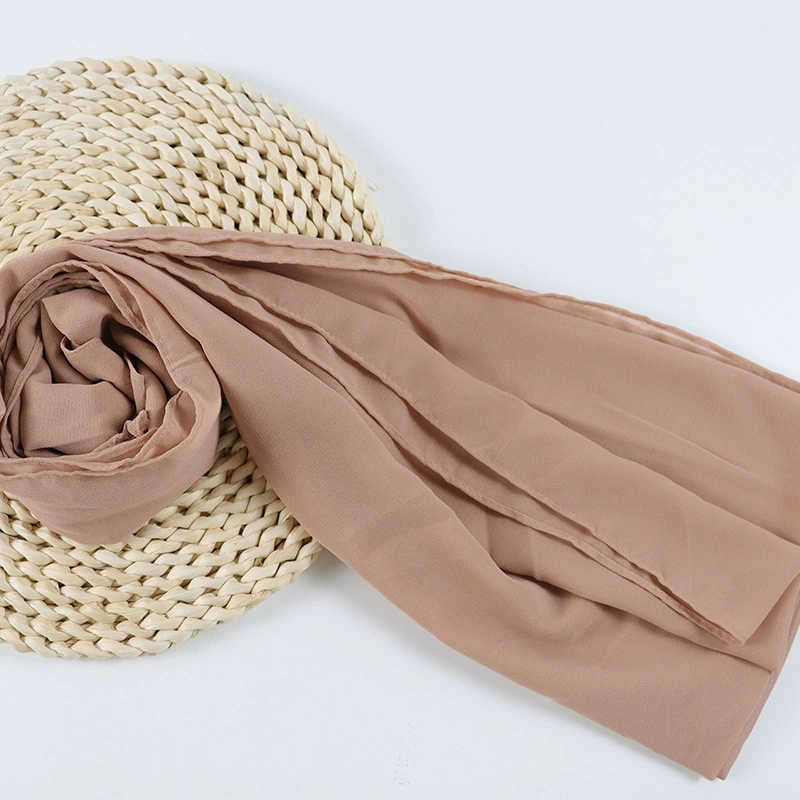 Шифоновый шарф (JJ SCARF) женский 70×180 см, 75D легкий длинный шарф с жемчужной фактурой
