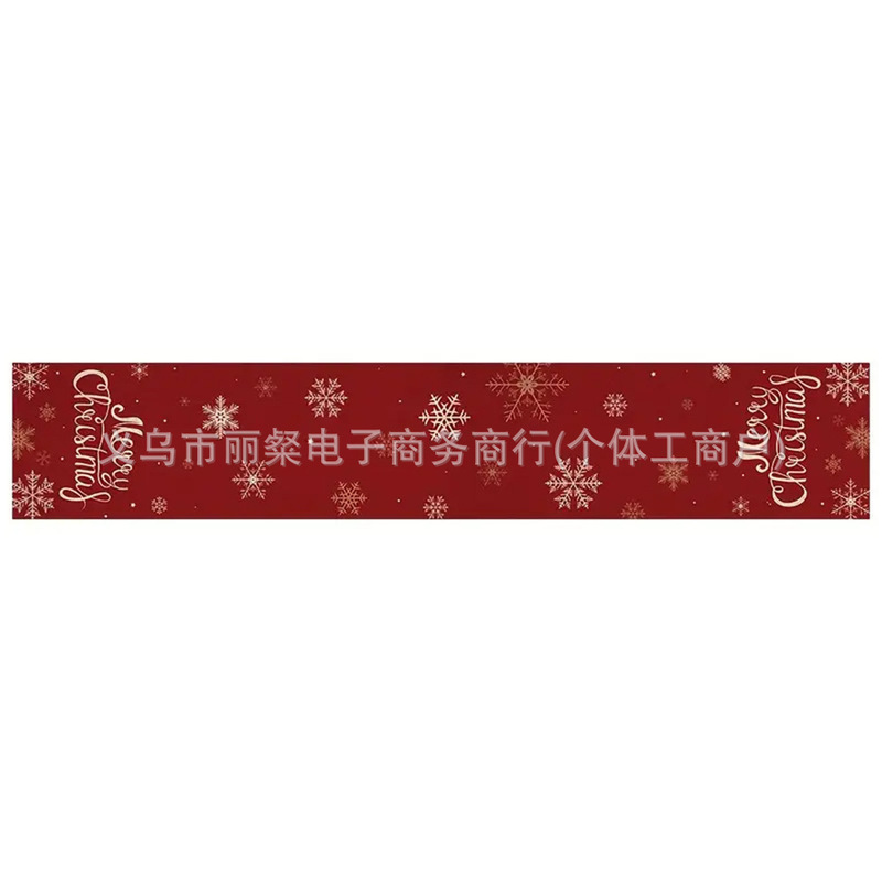 跨境圣诞节印花桌旗新款圣诞桌旗亚马逊特姆热卖品节日餐桌装饰|undefined