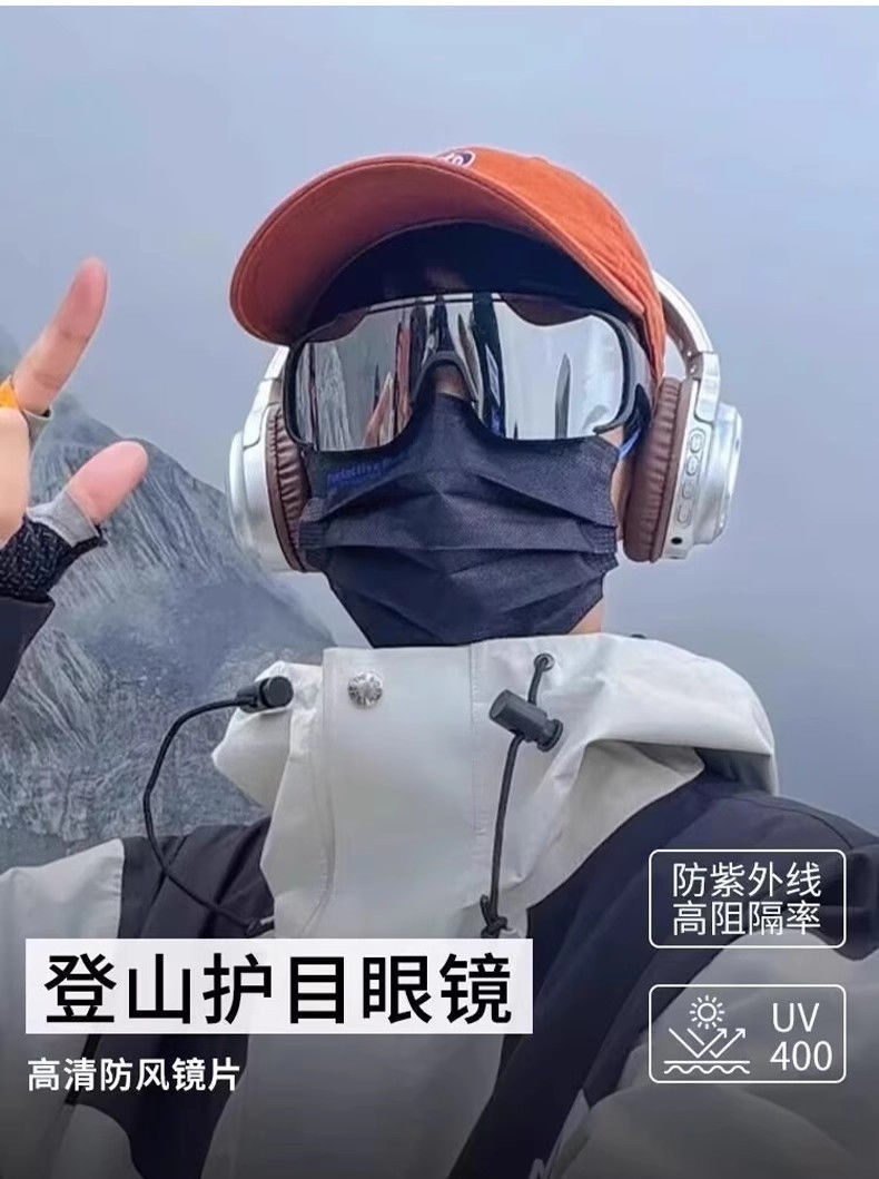 Очки черно-серые (толстые)