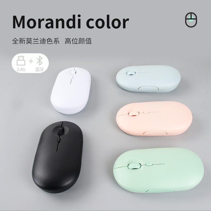 Wireless Bluetooth Rechargeable Mouse Dual-Mode Silent Office Suitable for Lenovo Hp Desktop Notebook Tablet Computer
