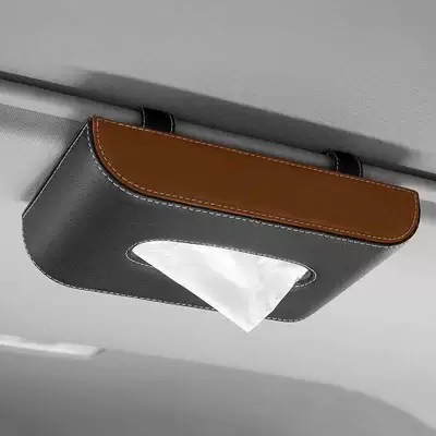 Box Tissue Bag Car — Car tissue box/set - hanging-tissue-box-black-brown