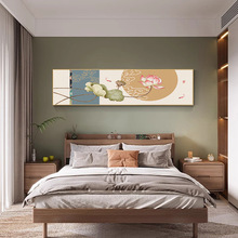 银杏叶卧室装饰画现代轻奢主卧室床头壁画高级感大气客厅挂画横幅