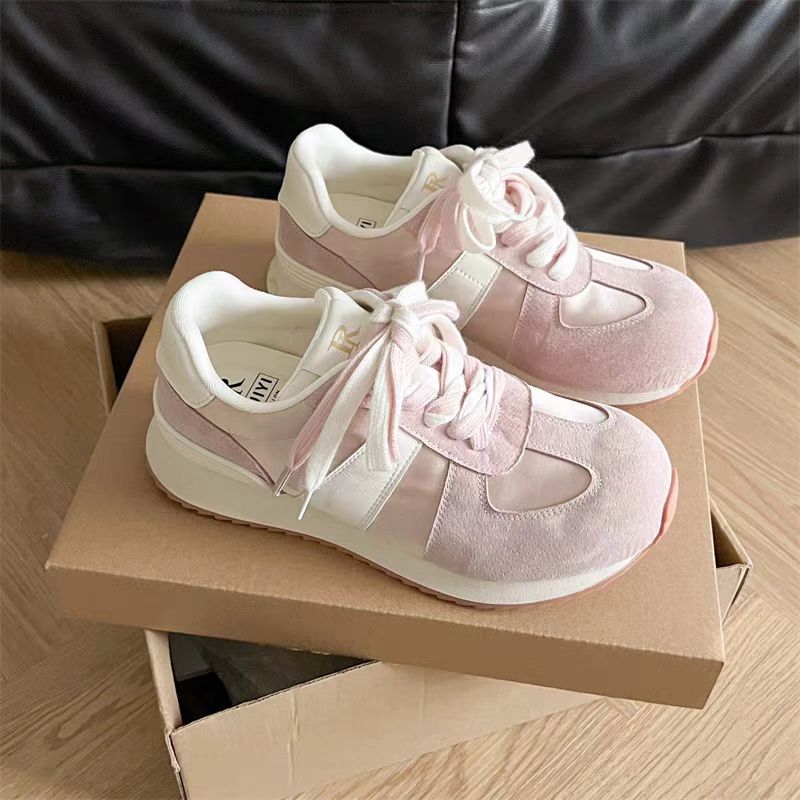 2025 nuevo estilo primavera y otoño entrenamiento alemán deportes correr ocio todo-fósforo mujer suela gruesa ligera cabeza redonda papá Forrest Gump zapatos más color