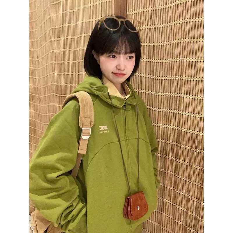秋季日系复古小个子连帽衫卫衣外套女宽松显瘦学生棒球服上衣潮牌|undefined