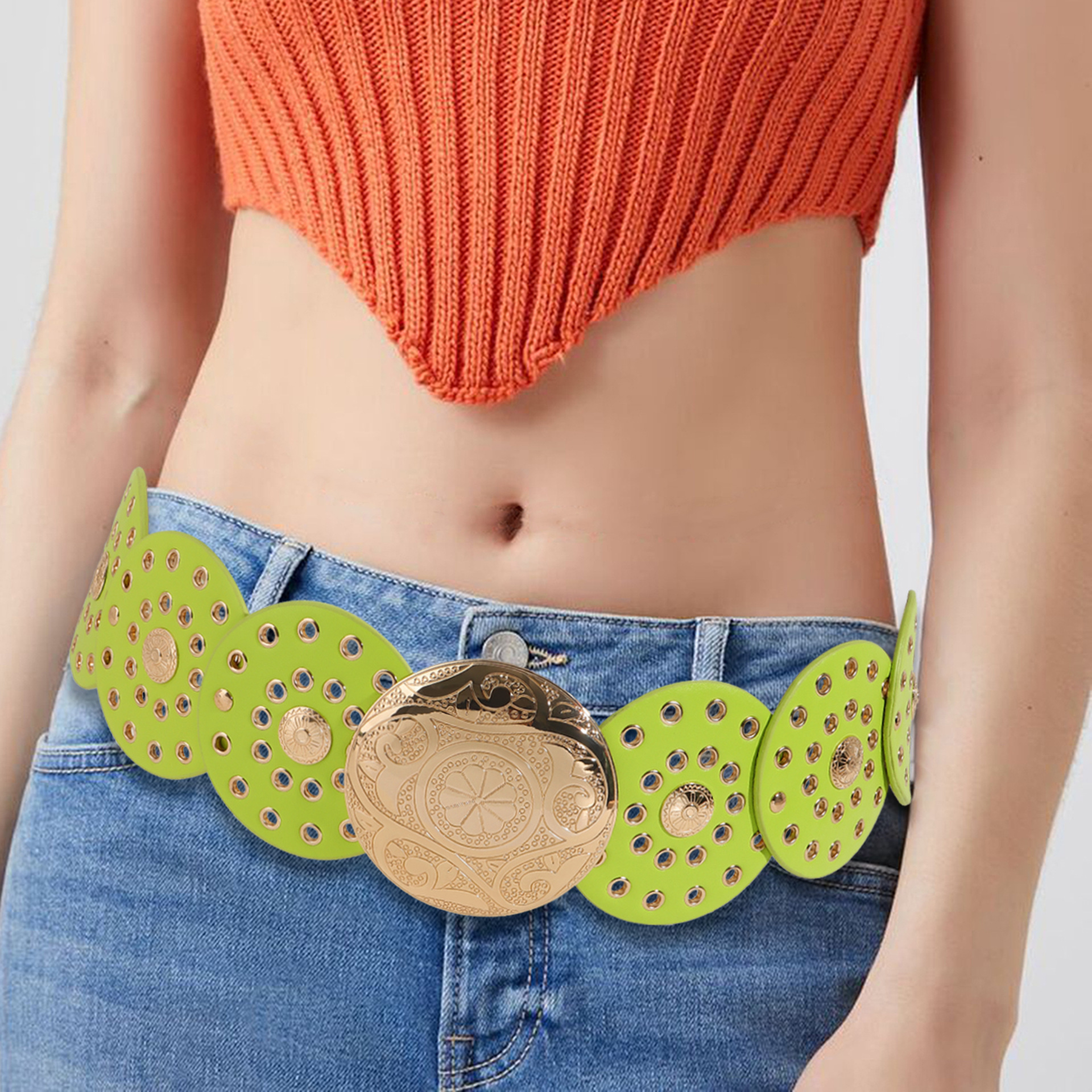 230g Weight Belt Classification 1 Piece Quantity Holiday, Banquet, Daily Occasion Pu Leather, Alloy Material Solid Color Pattern All Seasons Season Women's Gender Plating Design Retro Style Retro Solid Color Pu Leather Alloy Plating Women's Leather Belts 7