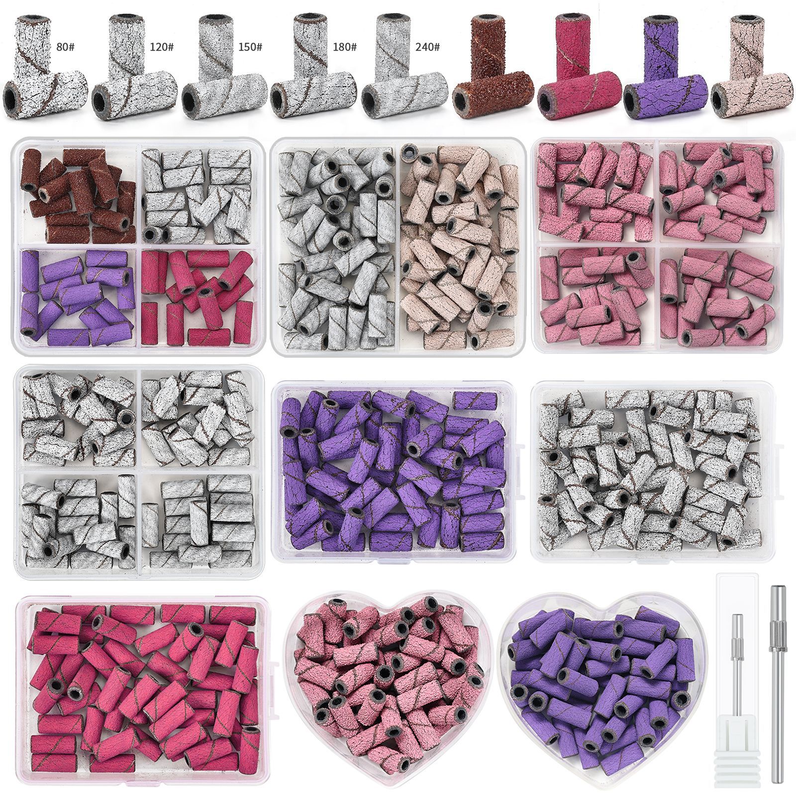 Cross-Border Nail Polishing Sanding Rings, Wear-Resistant Nail Removal and Manicure Sandpaper Rings, Polishing Machine Accessories, Tools, Direct Sales from the Manufacturer
