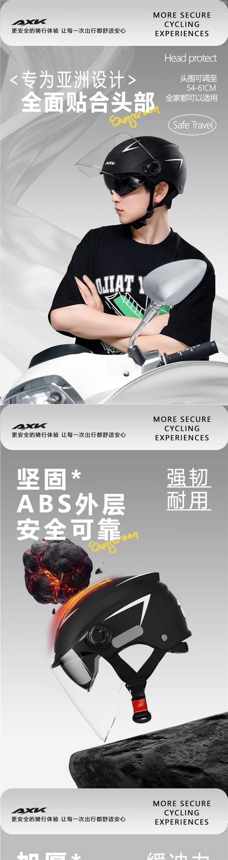 New National Standard 3C Certified Electric Motorcycle Helmet for Men, Summer Sun Protection, Suitable for Women, All-Season Universal Safety Helmet