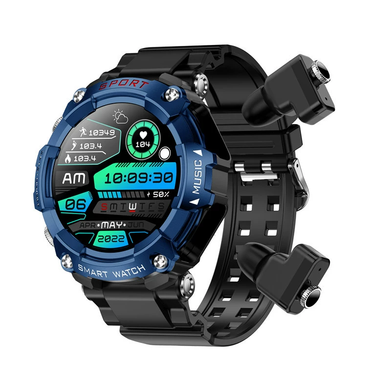 Браслет, наушники, часы, для импорта, T96, Bluetooth, 2 в 1