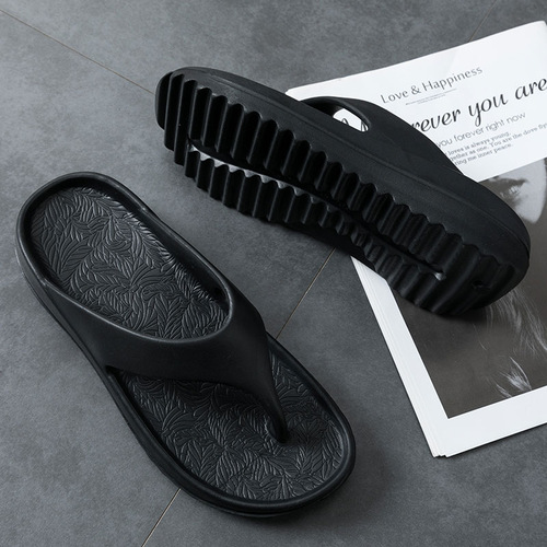 Men's Herringbone Slippers for Summer Outdoor Wear, Non-slip and Anti-odor, Interlocking Toe Slippers for Beach and Outdoor Sports