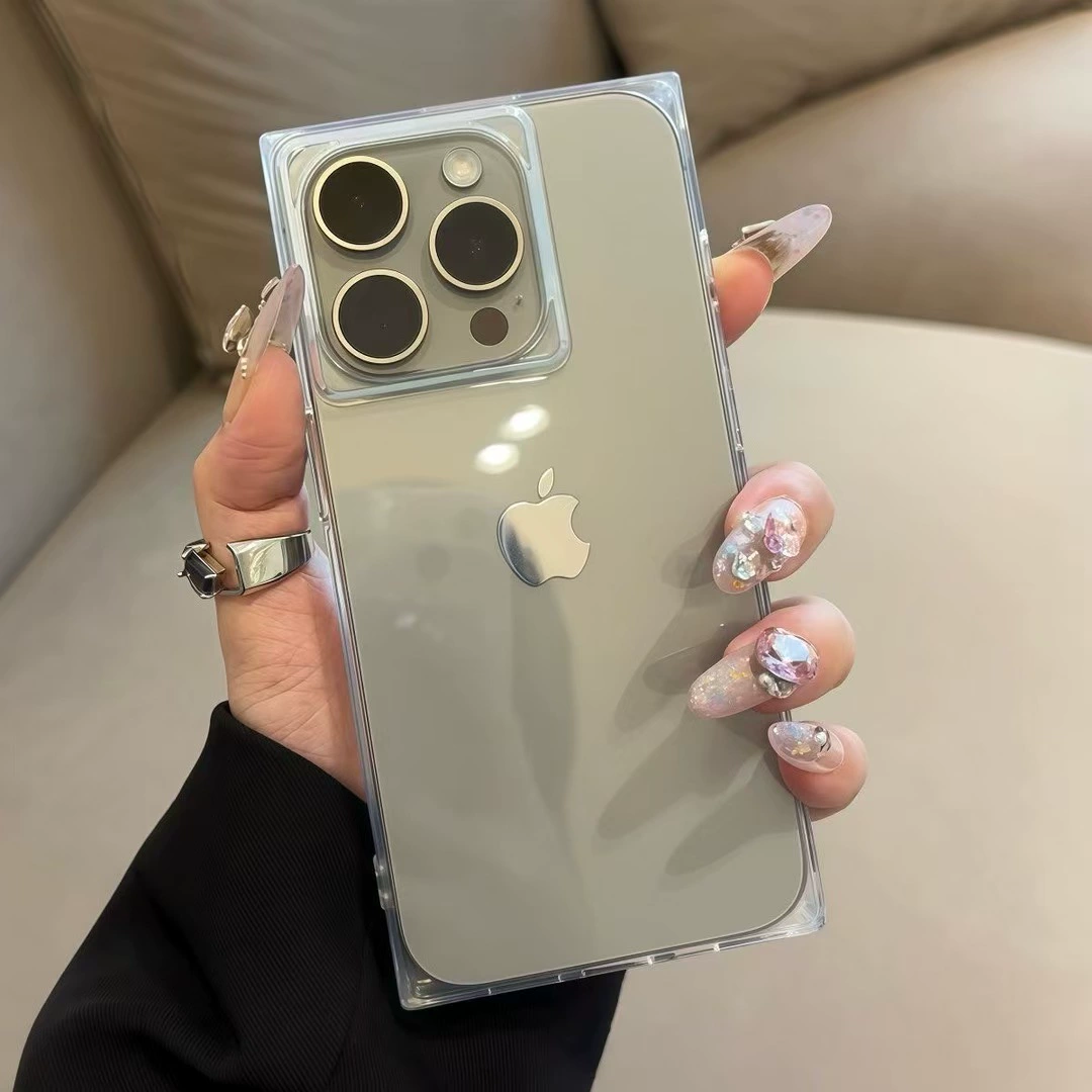 Apple, совместимый с iPhone 16, чехол для телефона, квадратный защитный чехол, 15ProMax, защита от падений