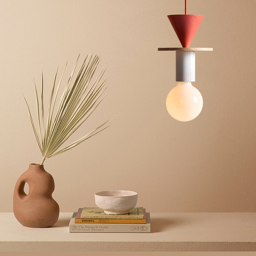 Memphis Modern Minimalist Restaurant Bedroom Bedside Lamp Corridor Children's Room Bar Counter Wooden Designer Pendant Lamp