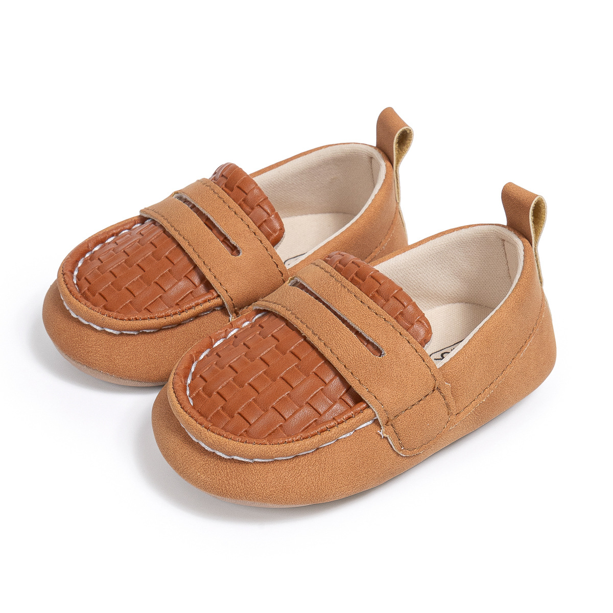 Primavera y otoño nuevos zapatos de bebé 0-1 años estilo británico suave Fondo bebé Niño Zapatos guisantes zapatos de cuero zapatos de bebé