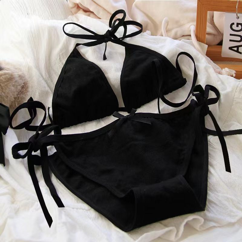 New Lace-up Bikini Sex Straps Two-dimensional Anime Cotton Swimsuit Set Fat Split Women's Underwear