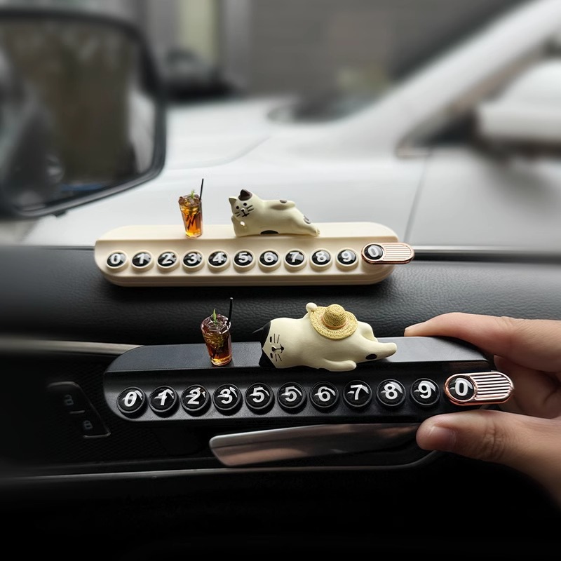 Tarjeta de teléfono móvil de coche, placa de estacionamiento, placa de matrícula temporal de coche, placa de matrícula de coche creativa, decoración de serie