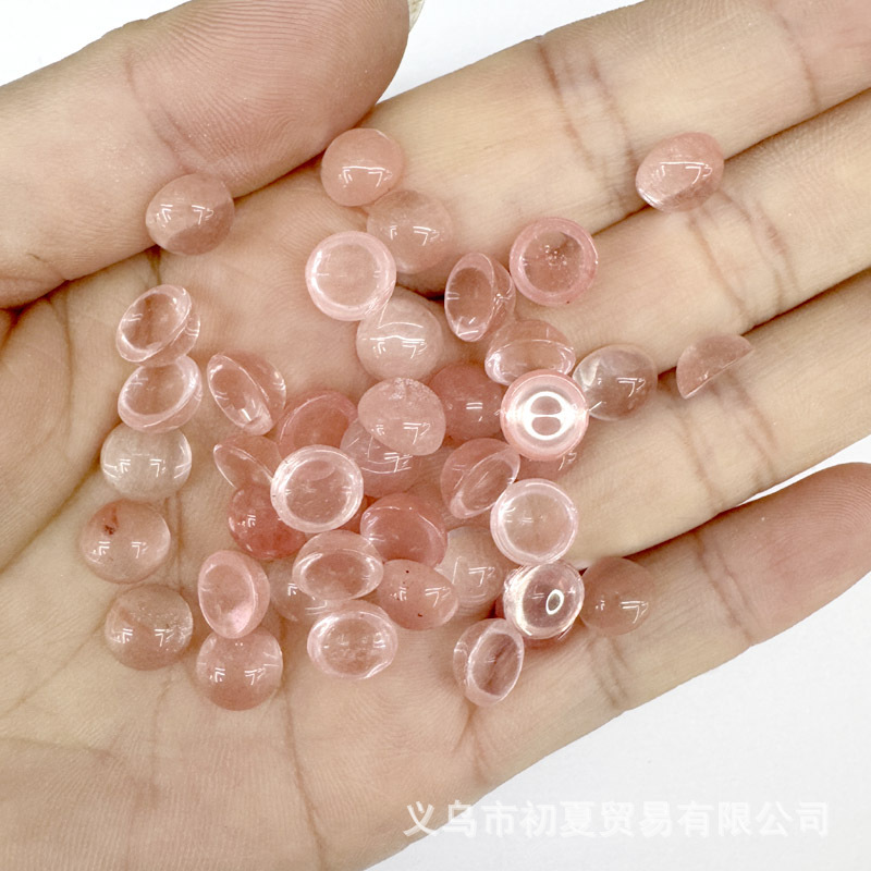 速売通爆金8mm天然石半円形戒面石パッチdiyビーズ部品卸売り