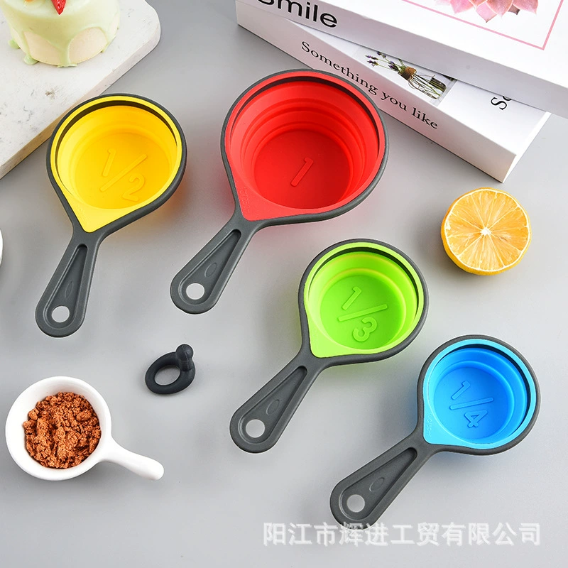 Silicone measuring cup, coffee set, 4 pieces
