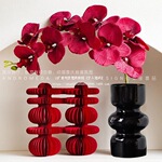 结婚花瓶喜字摆件蝴蝶兰红色花客厅卧室婚房布置插花装饰中式