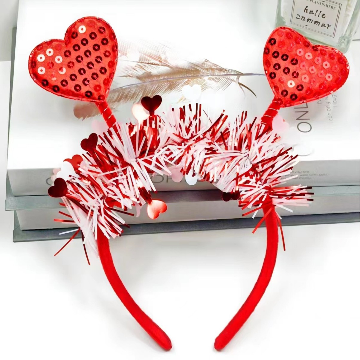 Valentine's Day Series Cross-border Hair Bars Love Headband Wedding Atmosphere Dress Up European and American Valentine's Day Party Supplies Headwear