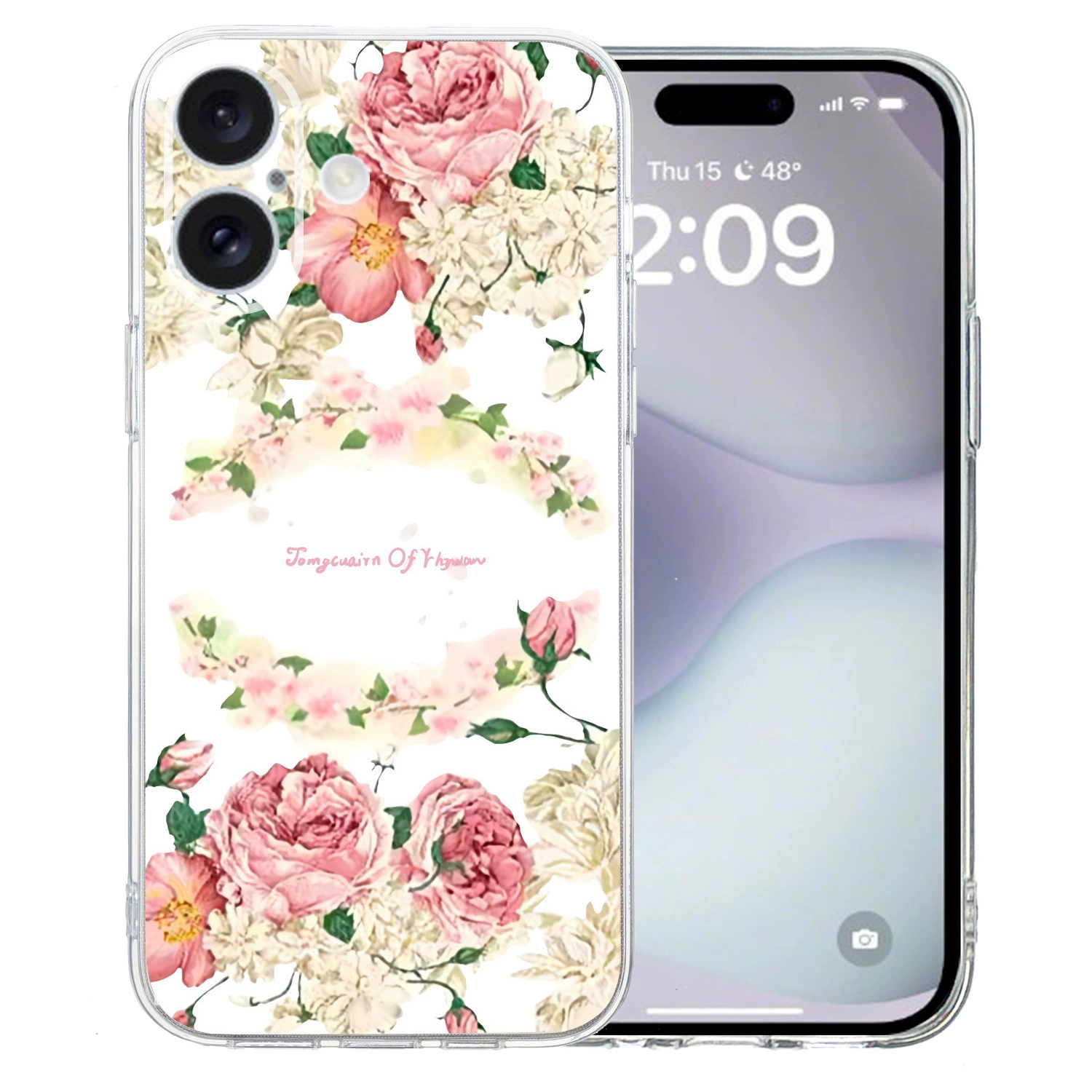Чехол для телефона Samsung, совместимый с iPhone16, с мультяшным рисунком, для модели Pro, защита от падений, с цветочным принтом