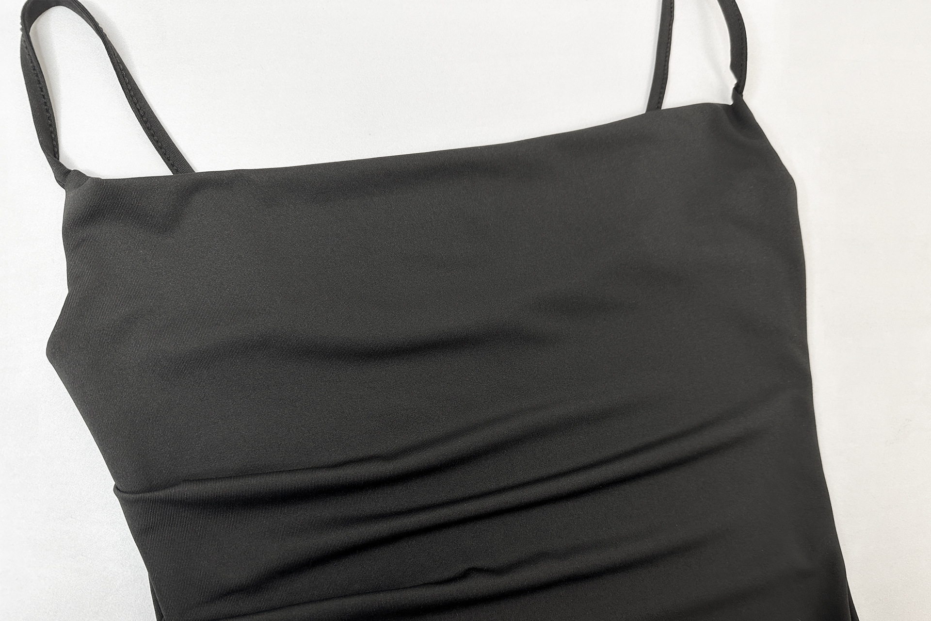 Spring Summer Simple Sexy Solid Color Camisole Slim Fit Tied Dress