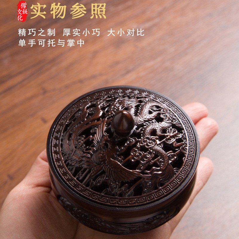 Mini incense burner large sandalwood burner tray incense burner three-legged burner dedicated copper incense burner pure copper household antique incense burner