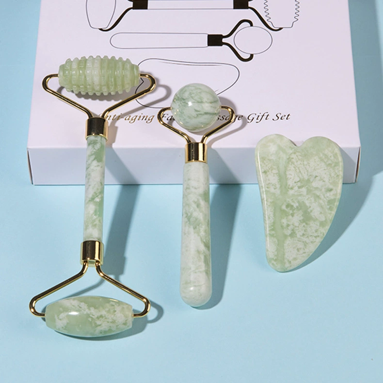 (Кросс-бондер торговля), косметический массажер из Jade, набор для лица