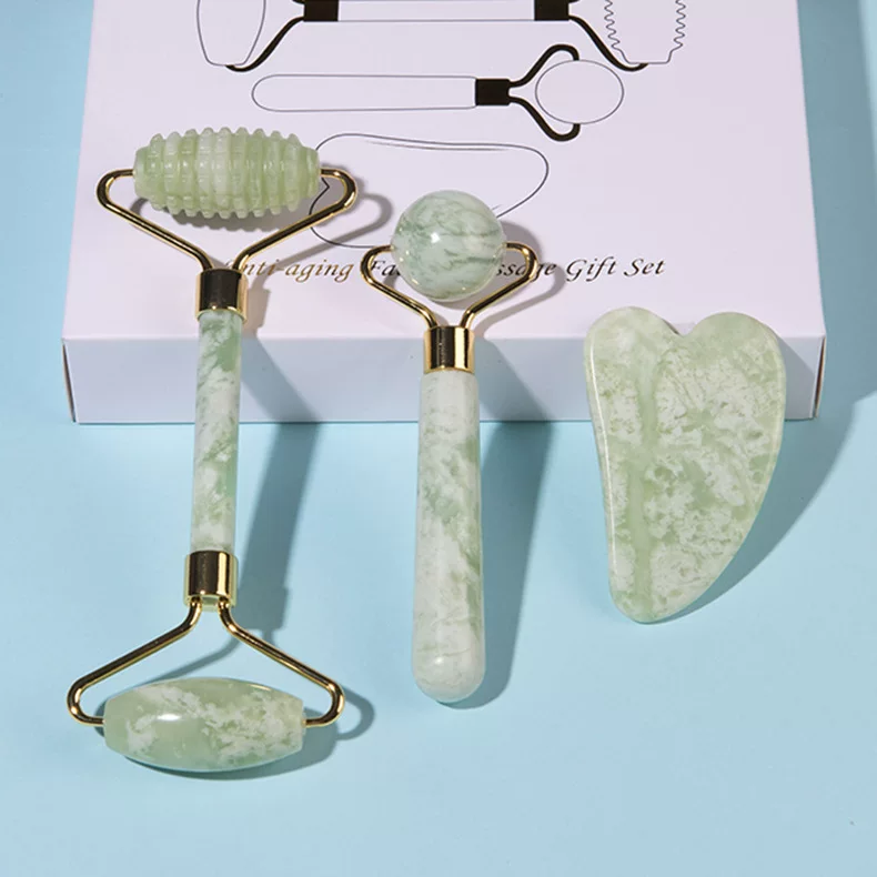 (Кросс-бондер торговля), косметический массажер из Jade, набор для лица