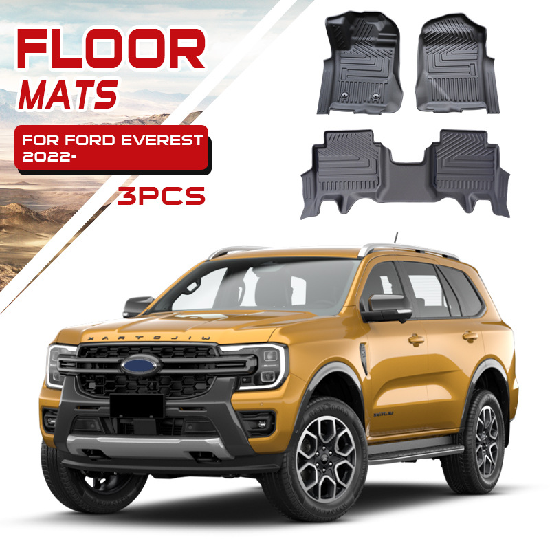Txinrui Adecuado para alfombrillas de coche FordEverest TpeCarFloorMats alfombrillas de inyección 5D